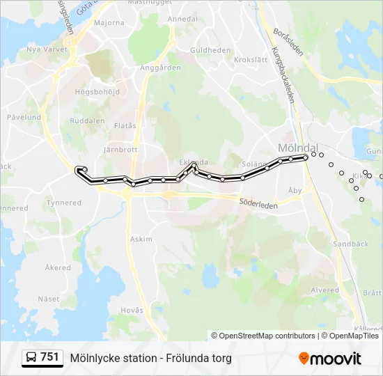 751 Bus Line Map