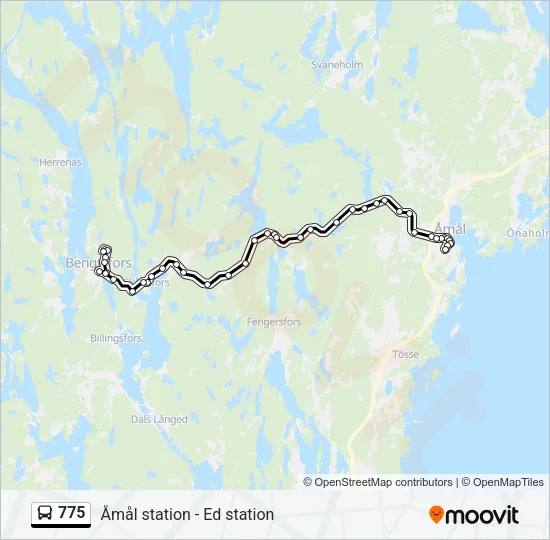 775 Bus Line Map
