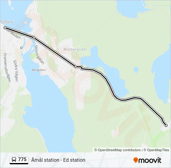 775 Bus Line Map