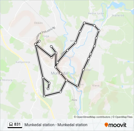 831 Bus Line Map
