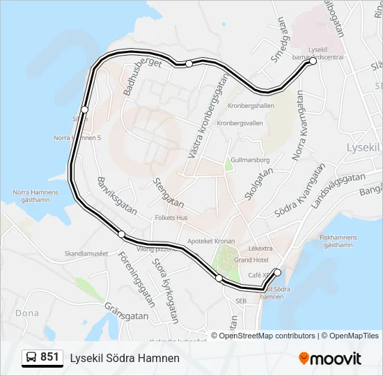 851 Bus Line Map