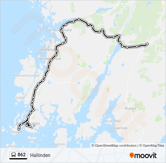 862 bus Line Map