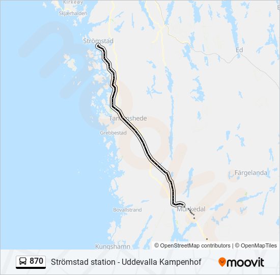 870 bus Line Map