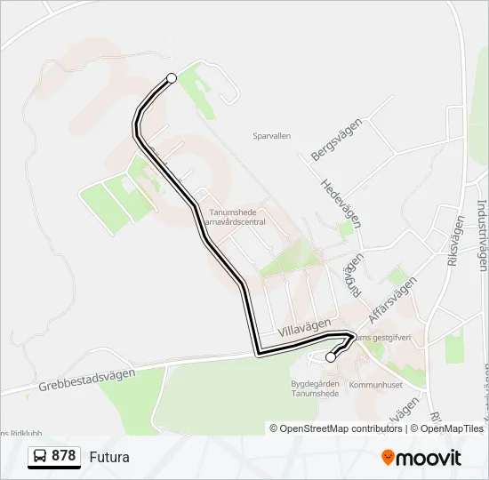 878 Bus Line Map