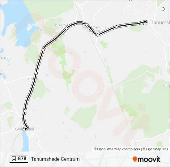 878 Bus Line Map