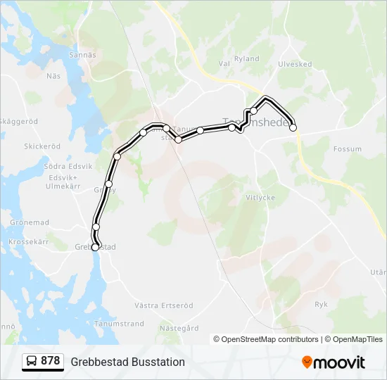878 Bus Line Map