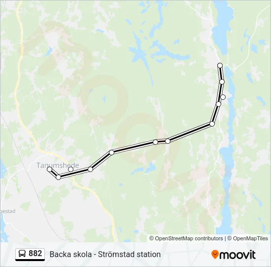 882 Bus Line Map