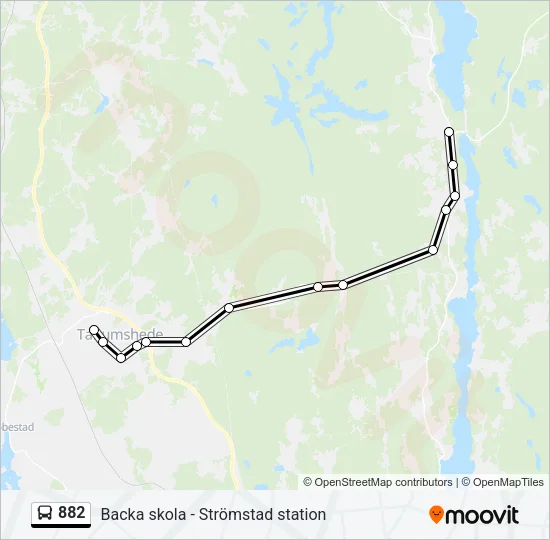882 Bus Line Map