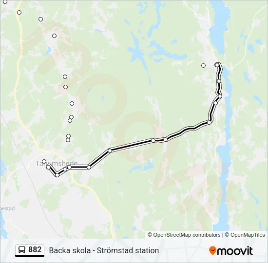 882 Bus Line Map
