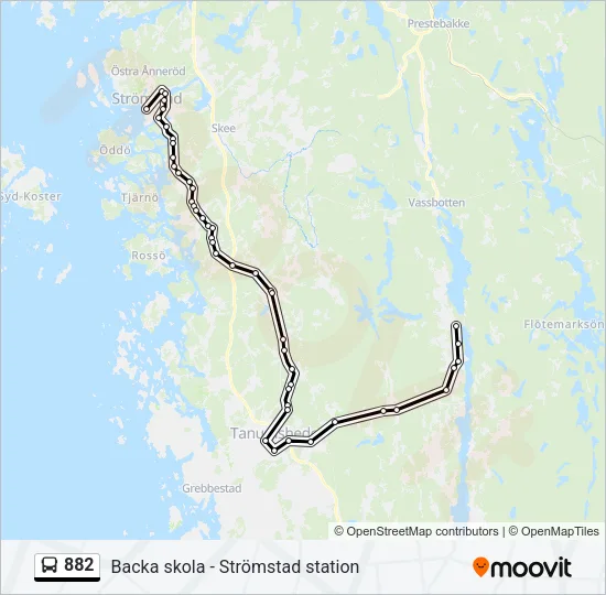 882 Bus Line Map