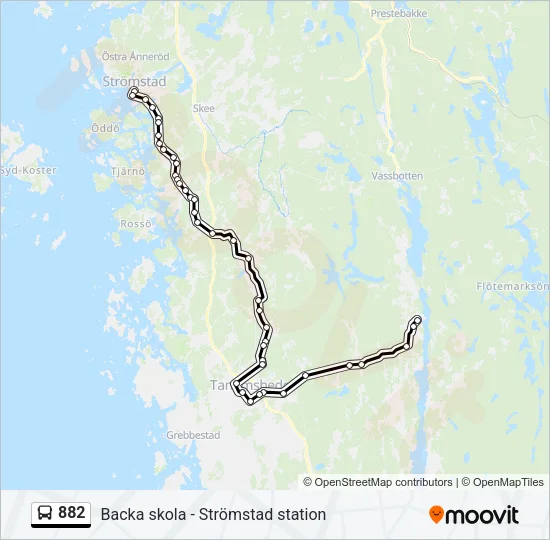 882 Bus Line Map