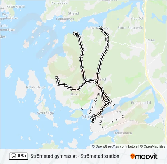 895 Bus Line Map
