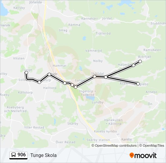 906 Bus Line Map