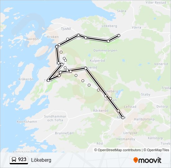 923 bus Line Map