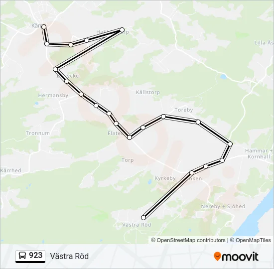 923 Bus Line Map