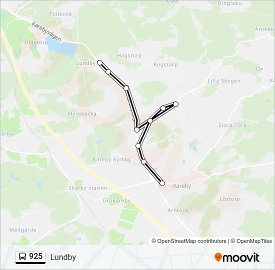 925 Bus Line Map