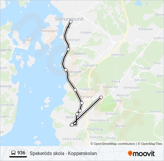 936 Route: Schedules, Stops & Maps - Stenungsund Station (Updated)