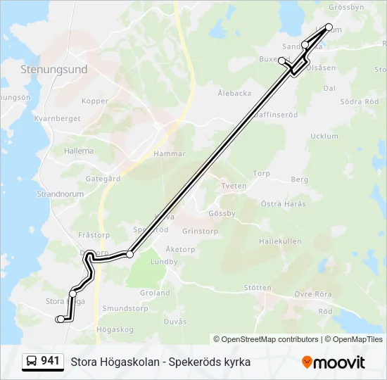 941 Bus Line Map
