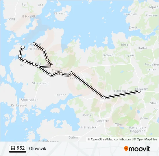 952 Bus Line Map