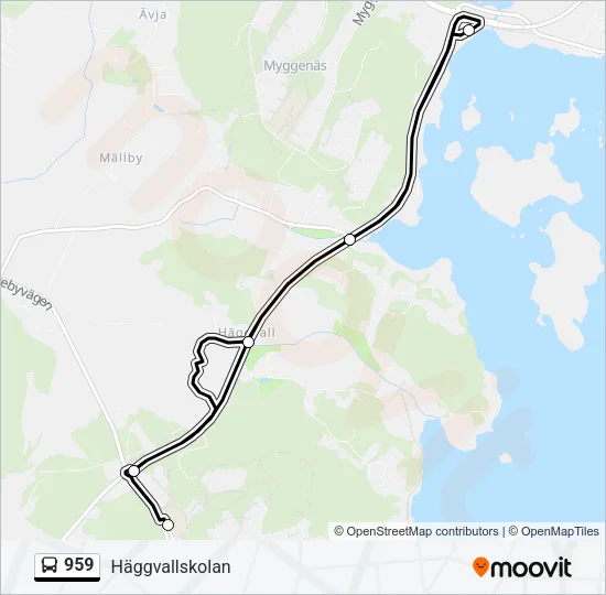 959 Bus Line Map