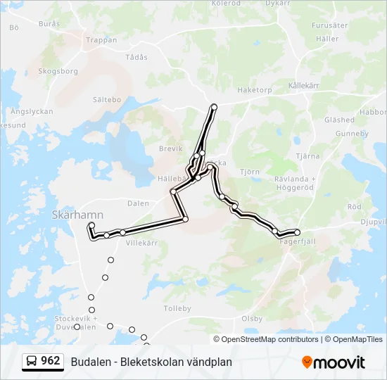 962 Bus Line Map
