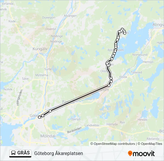 GRÅS Bus Line Map