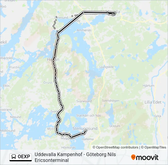 OEXP Bus Line Map