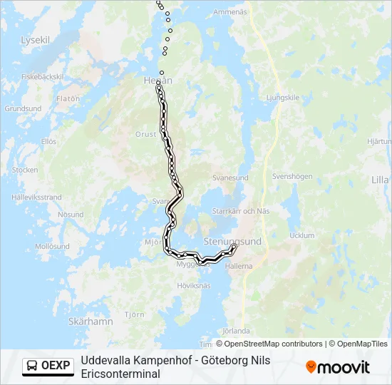 OEXP Bus Line Map