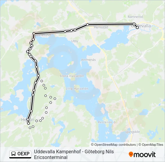 OEXP Bus Line Map