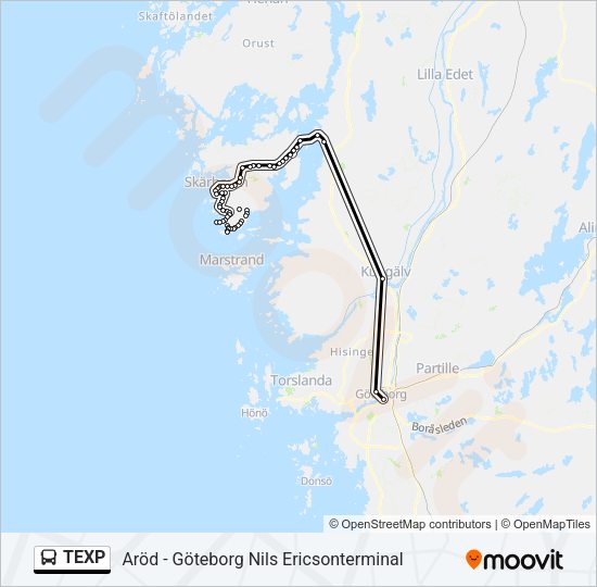 TEXP Bus Line Map