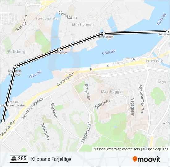 285 Ferry Line Map