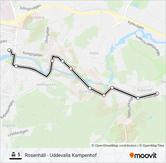 5 Cable Car Line Map