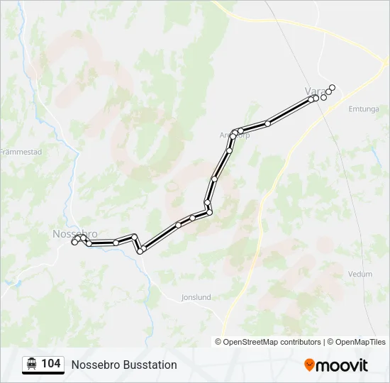 104 Cable Car Line Map