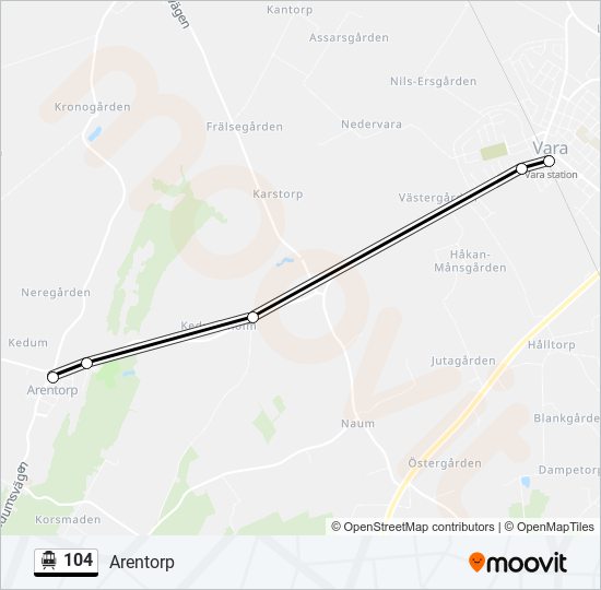 104 cable car Line Map