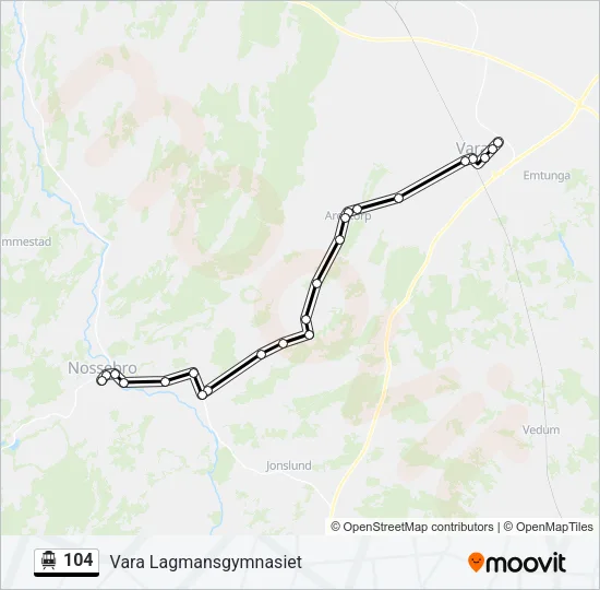 104 Cable Car Line Map