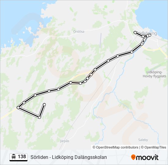 138 Route: Schedules, Stops & Maps - Lidköping Dalängsskolan (Updated)