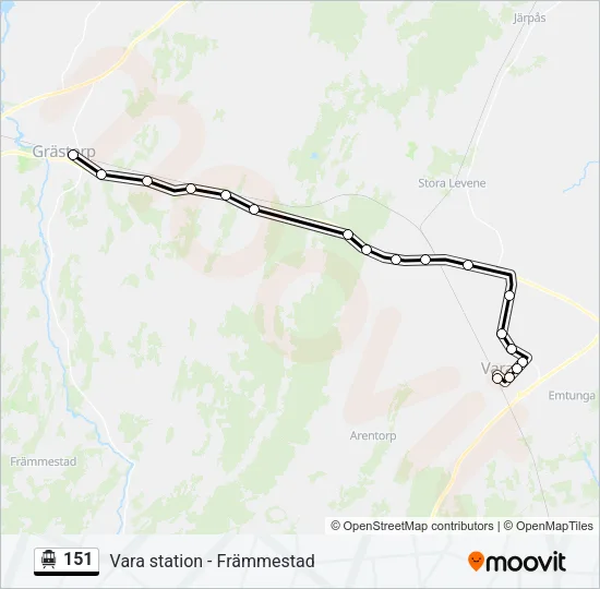 151 Cable Car Line Map