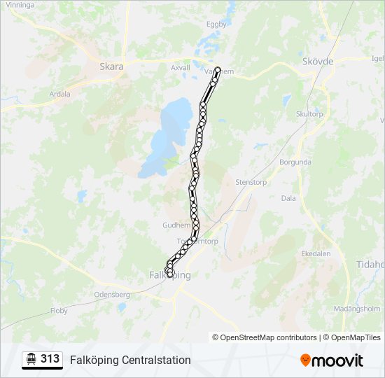 313 cable car Line Map