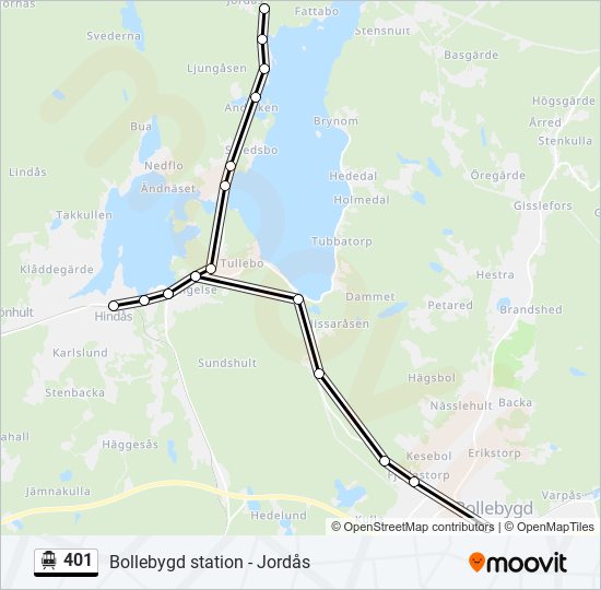 401 cable car Line Map