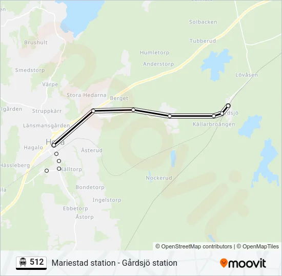512 Cable Car Line Map