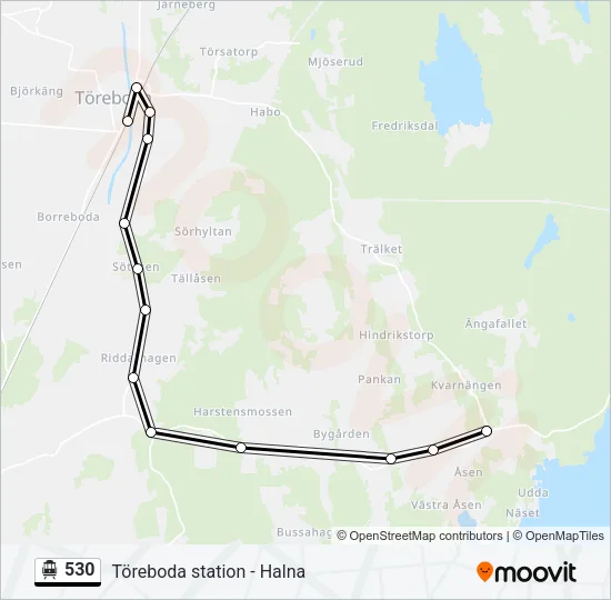 530 Cable Car Line Map