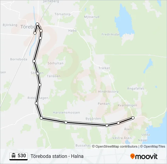 530 Cable Car Line Map