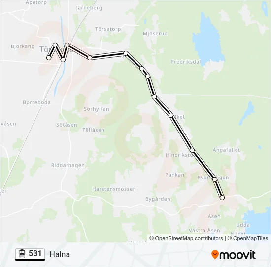 531 Cable Car Line Map