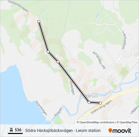 536 cable car Line Map