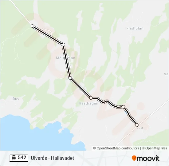 542 Cable Car Line Map
