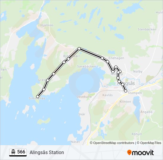 566 cable car Line Map