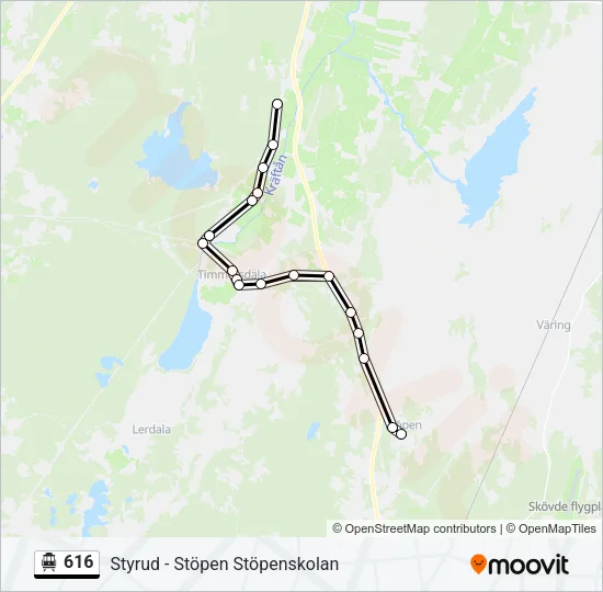 616 Cable Car Line Map