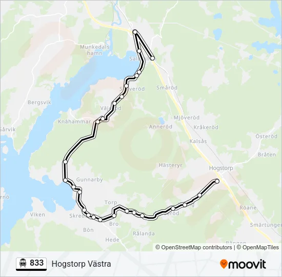 833 Cable Car Line Map