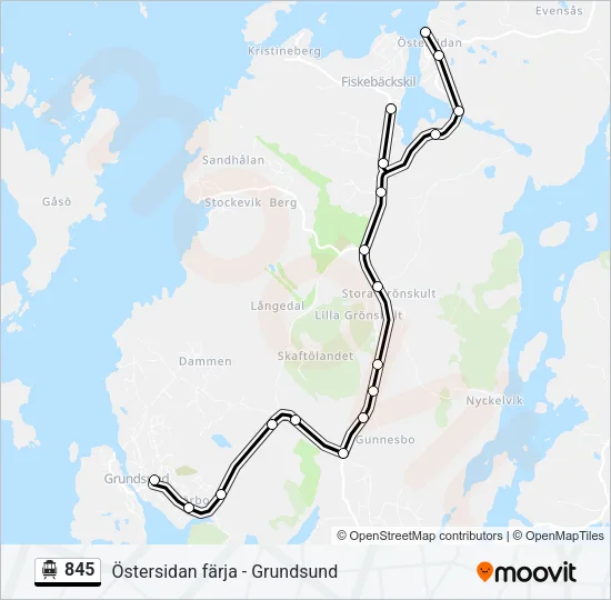 845 Cable Car Line Map