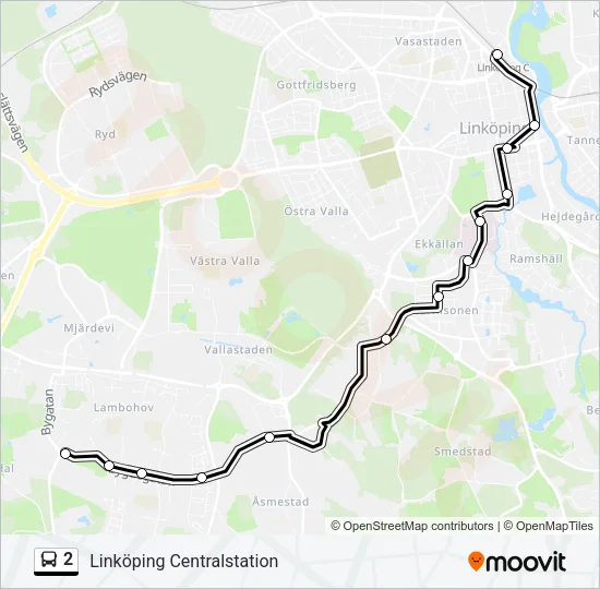 2 Bus Line Map